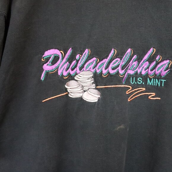 Vintage Philadelphia U.S. Mint Embroidered Shirt – XL (23.5" x 31"). USA. Mint - Picture 2 of 9